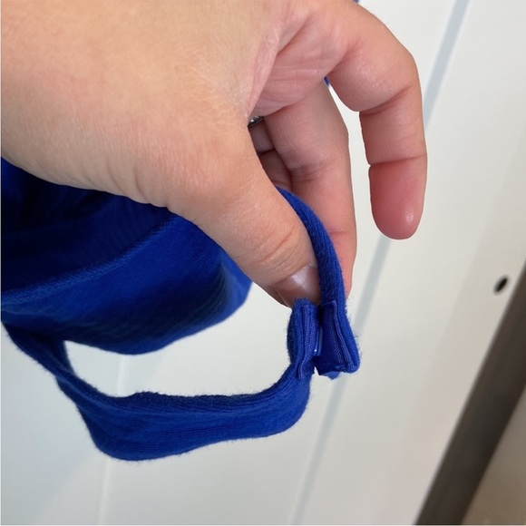 Free People blue thong tank bodysuit top- EUC - Picture 6 of 8